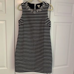 J.Crew Sleeveless Dress w/ Bejeweled Collar